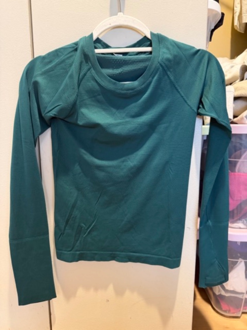NWOT Lululemon Swiftly Tech Long-Sleeve Shirt 2.0 *Race in Storm Teal, Size 2
